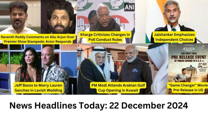 News Headlines Today: 22 December 2024